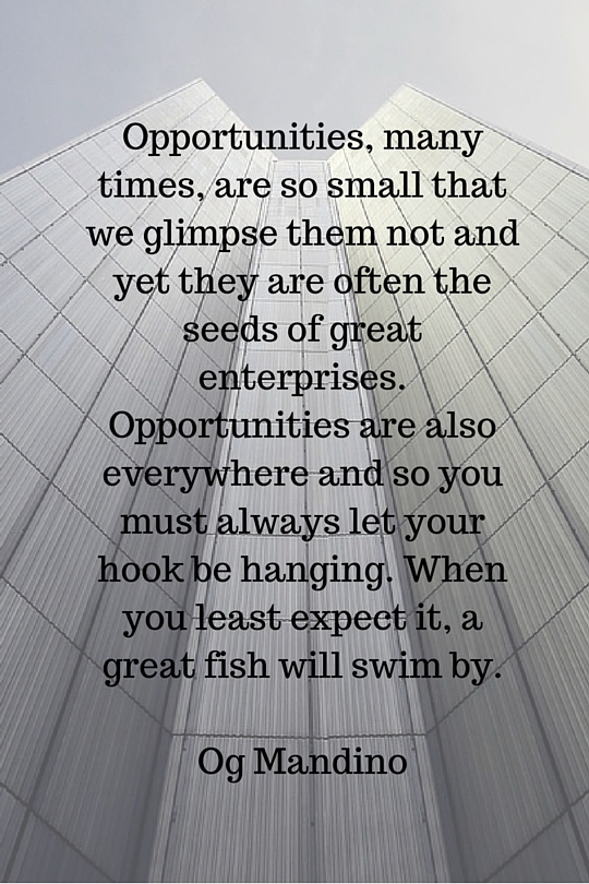The Thing About Opportunities
